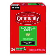 Community Coffee Cafe Special Decaf K-Cups, 24/Box (6408CC)