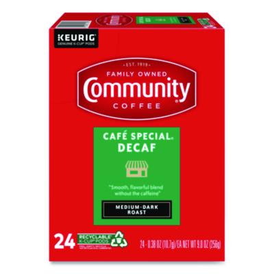 Community Coffee Cafe Special Decaf K-Cups, 24/Box (6408CC)