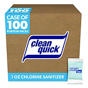 Clean Quick Powdered Chlorine-Based Sanitizer, 1 oz Pack, 100/Carton (02584)