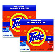 Tide Powder Laundry Detergent, HE Compatible, Original Scent, 129 oz Box, 2/Carton (16673CT)