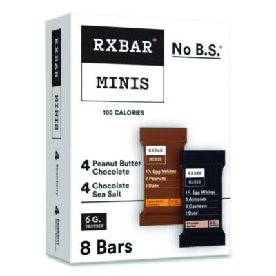 RXBAR Minis Protein Bars, Chocolate Sea Salt and Peanut Butter Chocolate, 0.9 oz Bar, 8/Box (KEE00190)