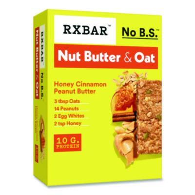A.M. RXBAR Gluten-Free Honey Cinnamon Peanut Butter Protein Bar, 1.9 oz Bar, 12/Box (KEE00533)