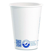 SOLO Recycled Content PCF Paper Hot Cups, ProPlanet Seal, 12 oz, White, 50/Pack (412RCNPLANPK)