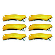 CrewSafe X-traSafe CU Safety Utility Knife, Plastic Handle, Yellow, 6/Pack (XSCU03101)