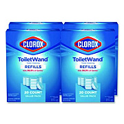 Clorox ToiletWand Toilet Cleaning Refills, Disinfecting Scrubbing Pads, 20 Count, 4/Carton (31049CT)