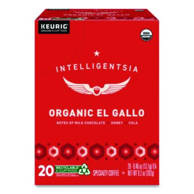 Intelligentsia El Gallo Organic Coffee K-Cups, Light Roast, 20/Box (0154)