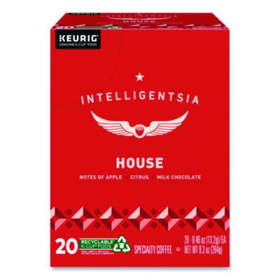 Intelligentsia House Blend Coffee K-Cups, Light Roast, 20/Box (0153)