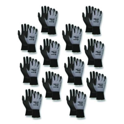 MCR Safety Ninja Nitrile Coating Nylon/Spandex Gloves, Small, Black/Gray, 12 Pairs (N96790S)
