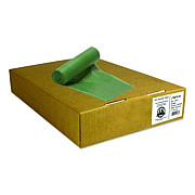 Heritage Eco Blend Max Can Liners, 60 gal, 0.8 mil, 38" x 58", Green, 20 Bags/Roll, 5 Rolls/Carton (L7658TEER1)