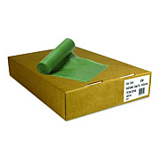 Heritage Eco Blend Max Can Liners, 45 gal, 0.8 mil, 40" x 46", Green, 25 Bags/Roll, 6 Rolls/Carton (L8046TEER1)