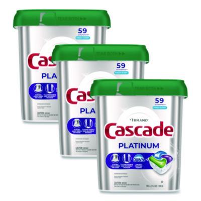 Cascade ActionPacs, Fresh Scent, 31.8 oz, 59 Pacs/Tub, 3 Tubs/Carton (15534CT)