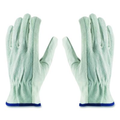 PIP Top-Grain Leather Drivers Gloves with Shoulder-Split Cowhide Leather Back, Gunn Cut, Keystone Thumb, Small, Gray, Pair (68161SBS)