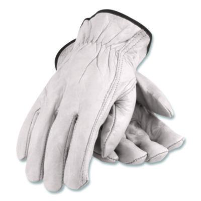 PIP Top-Grain Pigskin Leather Drivers Gloves, Gunn Cut, Keystone Thumb, X-Large, Gray, Pair (70361XL)