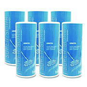 Fresh Products Super-Sorb Liquid Spill Absorbent, Lemon Scent, 720 oz Absorbing Volume, 12 oz Shaker Can, 6/Box (614SSBX)