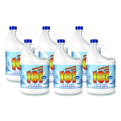 101 Regular Cleaning Low Strength Bleach, 1 gal Bottle,  6/Carton (11006755042)