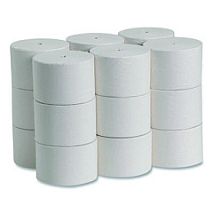 Georgia Pacific Professional Compact Coreless One-Ply Bath Tissue, Septic Safe, White, 3,000 Sheets/Roll, 18 Rolls/Carton (19374)