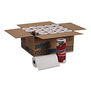 Brawny Professional Premium DRC Perforated Roll Wipers, 1-Ply, 11 x 9.38, Unscented, White, 84/Roll, 20 Rolls/Carton (20085)