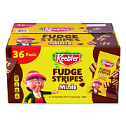 Keebler Mini Cookies, Fudge Stripes, 2 oz Pouch, 36/Box (22002517)