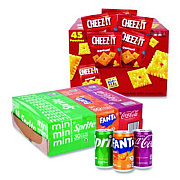 Coca-Cola Soda Mini Variety and Cheez-It Combo Pack, (30) 7.5 oz Cans Assorted Flavors, (45) 1.5 oz Pouch Original Cheez-It/Bundle (60004171)