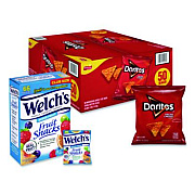 Snack Box Pros Doritos Nacho Cheese Tortilla Chips and Welch's Mixed Fruit Snacks, (50) 1oz Bag Chips, (66) 0.8 oz Pouch Fruit Snacks/Bundle (60004174)