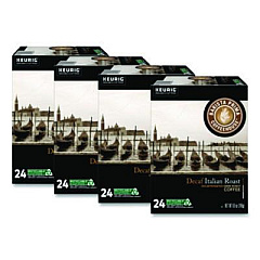 Barista Prima Coffeehouse Decaf Italian Roast Coffee K-Cups, 24/Box, 4 Boxes/Carton (8506CT)