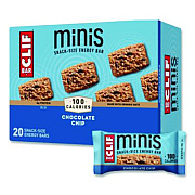 CLIF Bar Energy Bar, Mini Chocolate Chip, 0.99 oz Bar, 20/Box (CCC37654)