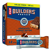 CLIF Bar Builders Protein Bar, Chocolate Peanut Butter, 2.4 oz Bar, 12 Bars/Box (CCC160041)