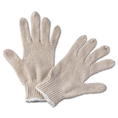 Boardwalk String Knit General Purpose Gloves, Large, Natural, 12 Pairs (BWK782)