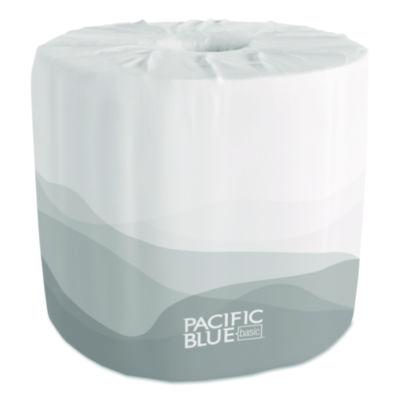 Georgia Pacific Professional Pacific Blue Basic Embossed Bathroom Tissue, Septic Safe, 1-Ply, White, 550 Sheets/Roll, 80 Rolls/Carton (1988101)