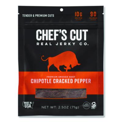 Chef's Cut Real Steak Jerky, Chipolte Cracked Pepper, 2.5 oz Bag (CCR00501)