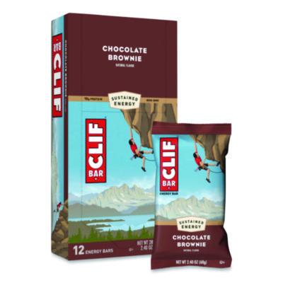CLIF Bar Energy Bar, Chocolate Brownie, 2.4 oz Bar, 12 Bars/Box (CCC50180)