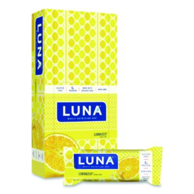LUNA Bar Whole Nutrition Bar, Lemon Zest, 1.69 oz Bar, 15 Bars/Box (CCC210004)