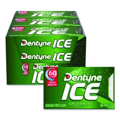 Dentyne Ice Sugarless Gum, Spearmint, 16 Pieces/Pack, 9 Packs/Box (AMC31500)
