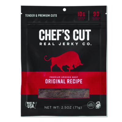 Chef's Cut Real Steak Jerky, Original Recipe, 2.5 oz Bag (CCR00500)