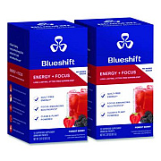 Blueshift Energy and Focus Forest Berry Drink Mix, 0.24 oz Packets, 10/Pack, 2 Packs/Carton (60004167)