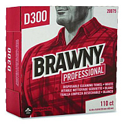 Brawny Professional Tall Dispenser Premium All-Purpose DRC Wipers, 1-Ply, 9.25 x 16, Unscented, White, 110/Box 10 Boxes/Carton (20075)