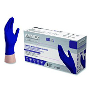 AMMEX Professional Nitrile Exam Gloves, Powder-Free, X-Large, 3 mil Thick, Indigo, 100/Box (AINPF48100)
