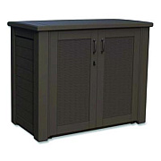Rubbermaid Bridgeport Storage Cabinet, 16.44 cu ft, 4 ft x 2 ft x 3 ft, Black Oak (1889849)