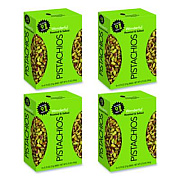 Paramount Farms Wonderful No Shells Pistachios, Roasted and Salted, 0.75 oz Bag, 9 Bags/Box, 4 Boxes/Carton (PAR91100)