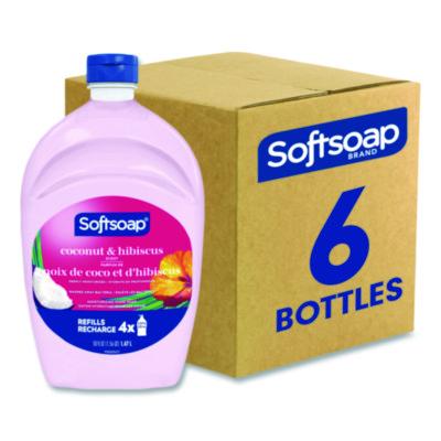 Softsoap Liquid Hand Soap Refills, Coconut and Hibiscus Scent, 50 oz,  6/Carton (US07162A)