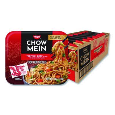 Nissin Teriyaki Beef Chow Mein Noodles, 4 oz Bowl, 8/Carton (NIS08723)