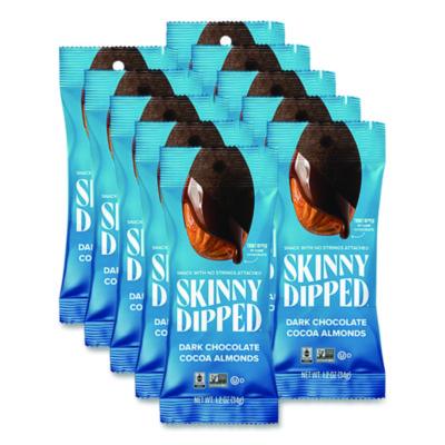 SkinnyDipped Dark Chocolate Covered Almonds, 1.2 oz Bags, 10/Box (EDT00837)