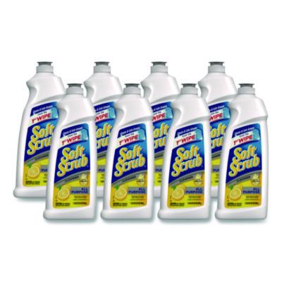 Soft Scrub All Purpose Cleanser, Lemon Scent, 24 oz Bottle, 8/Carton (07224)