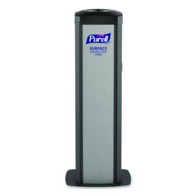 PURELL DS360 High-Capacity Surface Disinfecting Wipes Station, 1,200 Wipe Capacity, 15.5 x 15.5 x 39.6, Graphite (911701SLVSFW)
