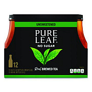 Pure Leaf Iced Tea, Unsweetened, 18.5 oz, 12/Carton (134072CT)