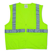 PIP Zipper Safety Vest, Large, Hi-Viz Lime Yellow (302MVGZLYL)