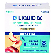 LIQUID I.V. Sugar-Free Hydration Multiplier, White Peach, 26 Packets/Box (22002515)