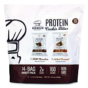 Genius Gourmet Protein Cookie Bites Variety Pack, Salted Caramel and Milk Chocolate, 1.2 oz Bag, 14/Box (22002521)