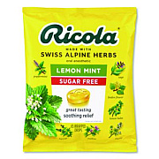 Ricola Sugar-Free Lemon Mint Herb Throat Drops, 65/Bag, 2 Bags/Pack (22002531)