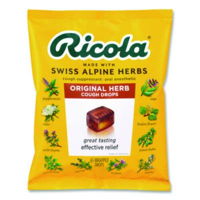 Ricola Cough Drops, Original Herb, 65/Bag, 2 Bags/Pack (22002532)